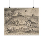Pieter van der Heyden 'Big Fish Eat Little Fish' Poster