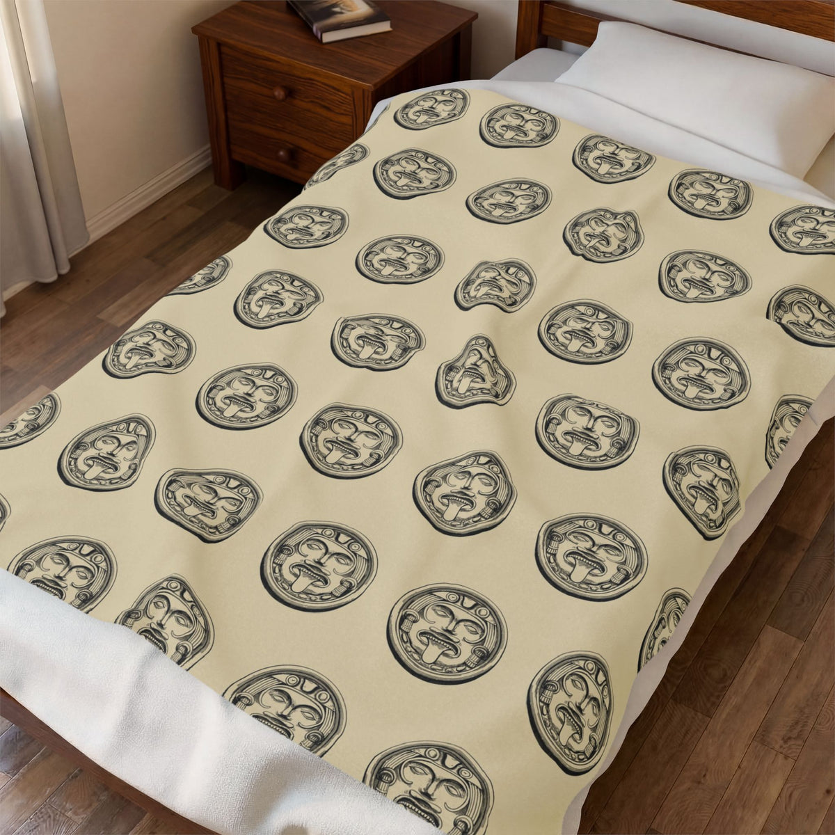 Sun Stone Pattern Velveteen Plush Blanket