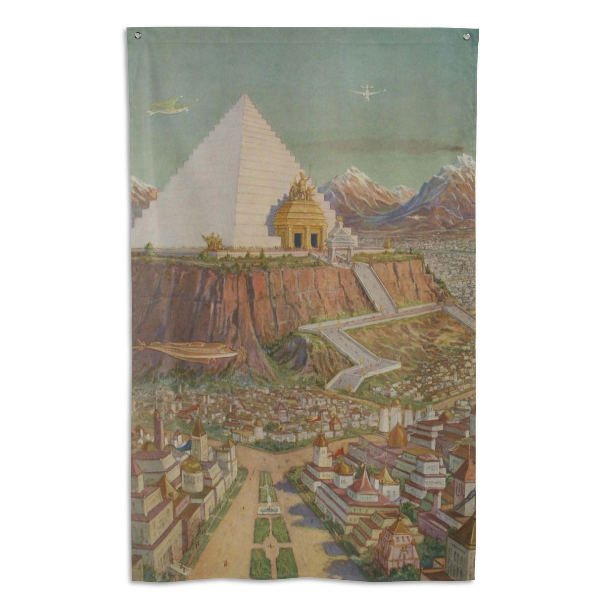 Atlantean Temple Banner Flag: Knapp Hanging Wall Flag, 34.5 x 56 in