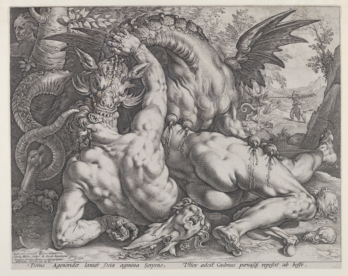 The Dragon Devouring the Companions of Cadmus original artwork