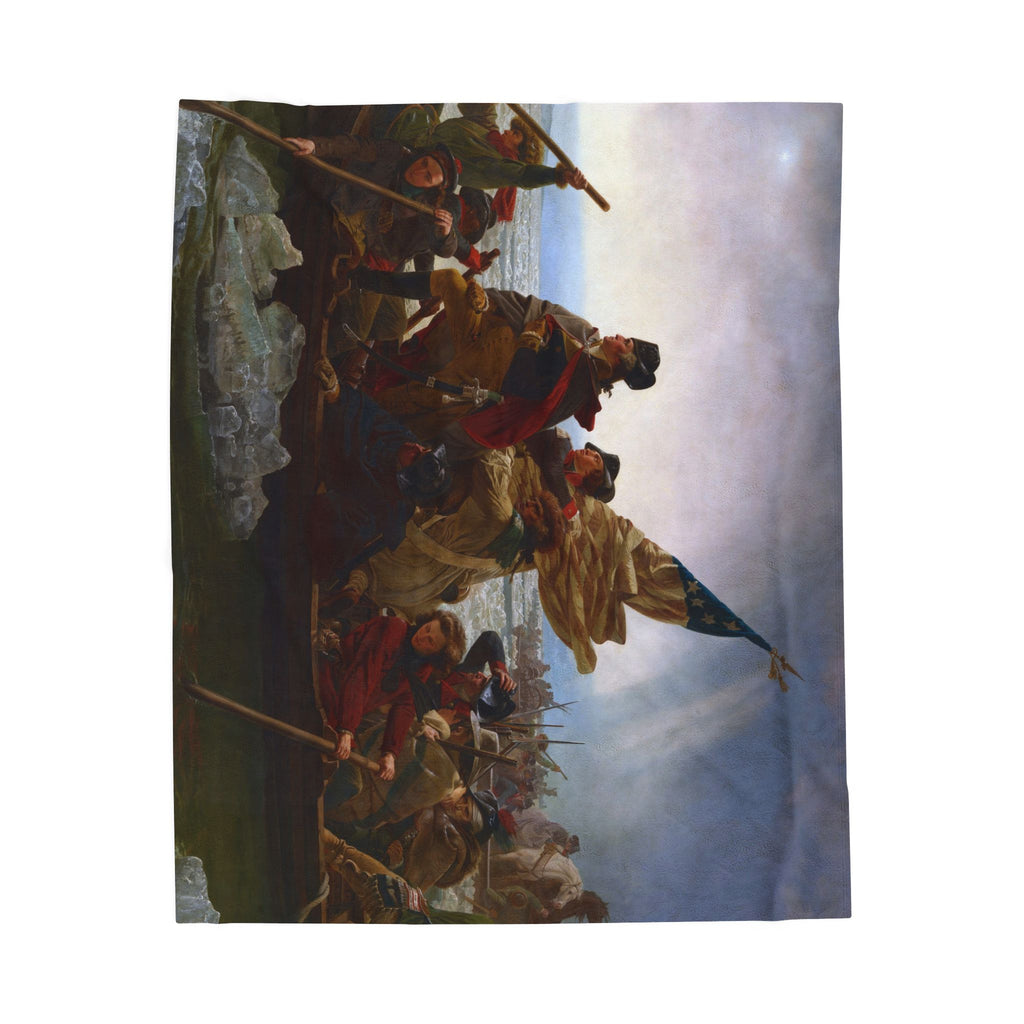 Washington Crossing the Delaware Velveteen Plush Blanket