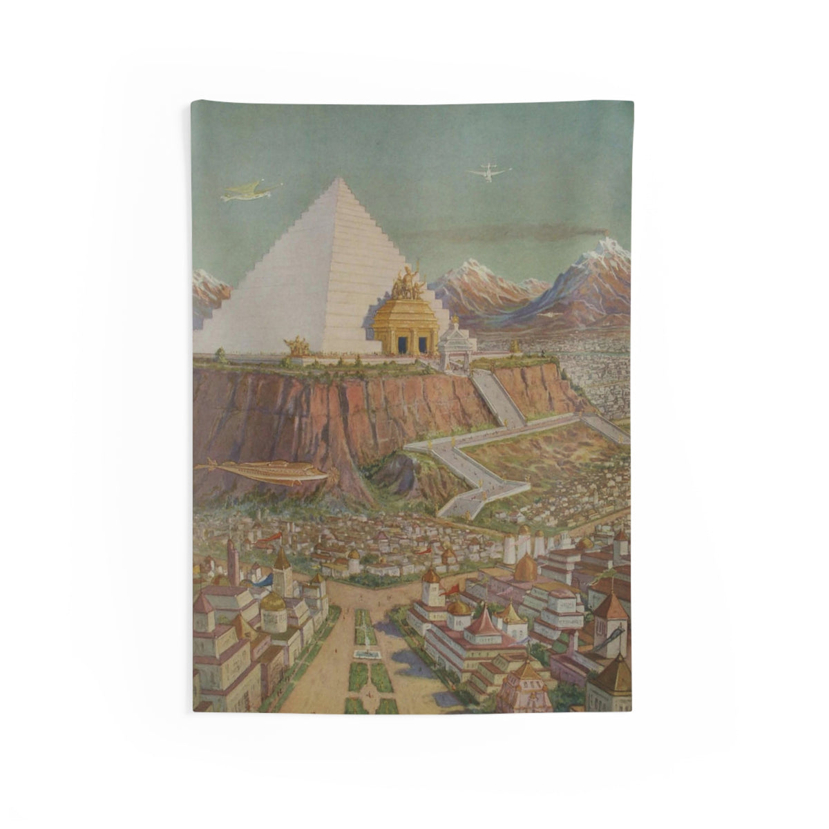 Atlantean Temple Wall Tapestry: Knapp's Lost Civilization Plate