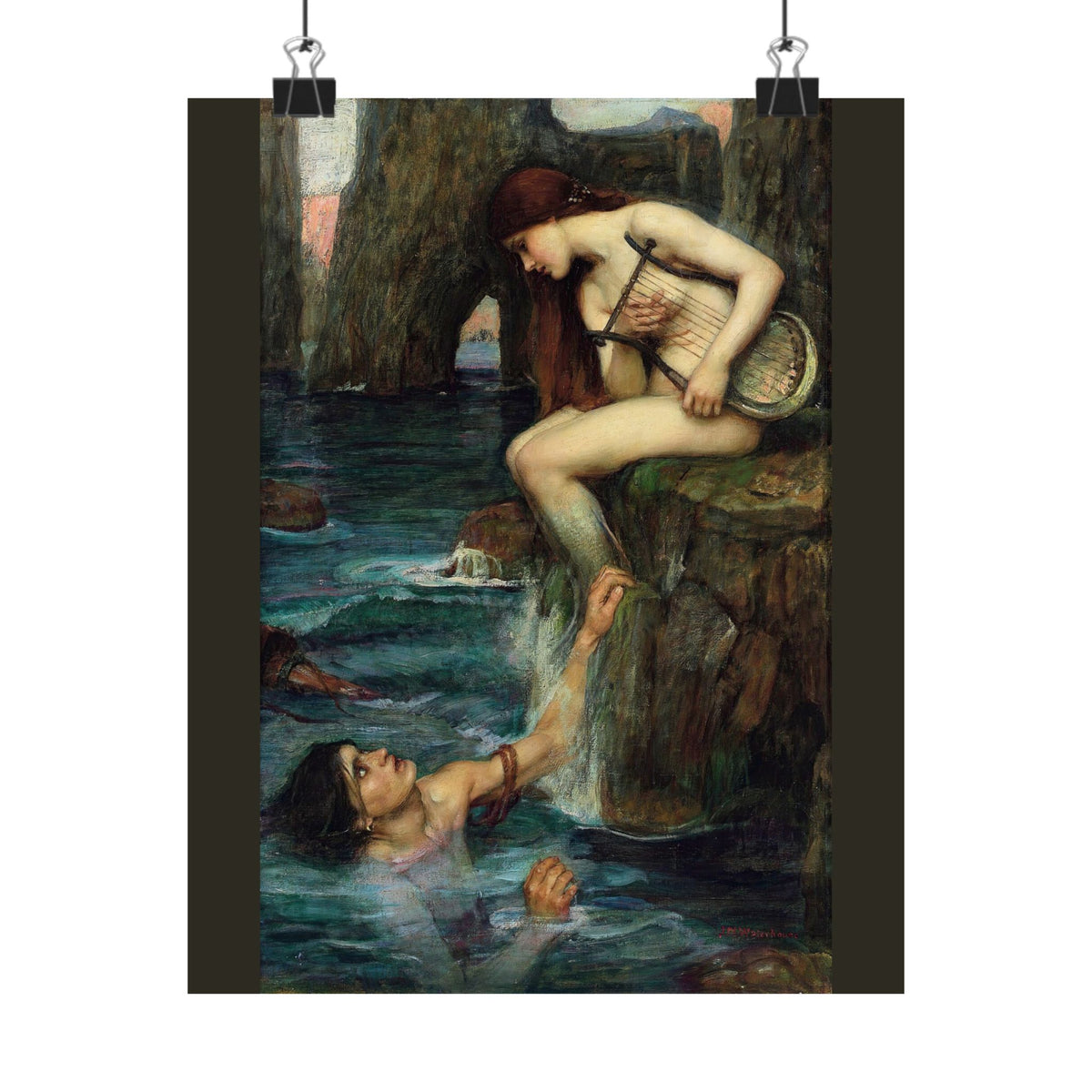 John William Waterhouse 'The Siren' Poster