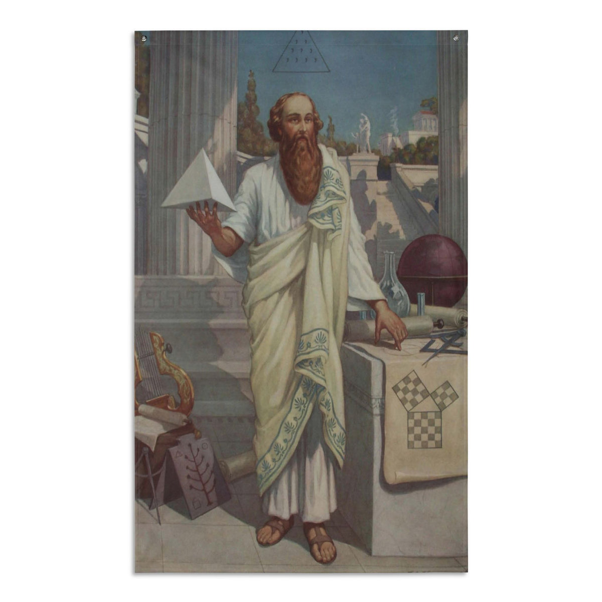 Pythagoras Banner Flag: Knapp Hanging Wall Flag, 34.5 x 56 in