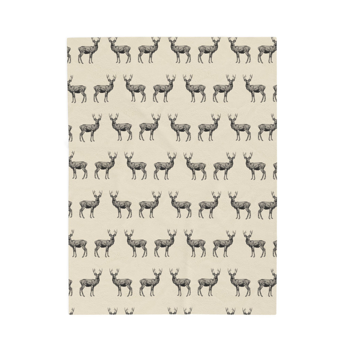Stag Pattern Velveteen Plush Blanket
