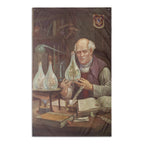 Paracelsus and the Flasks Banner Flag: Knapp Hanging Wall Flag