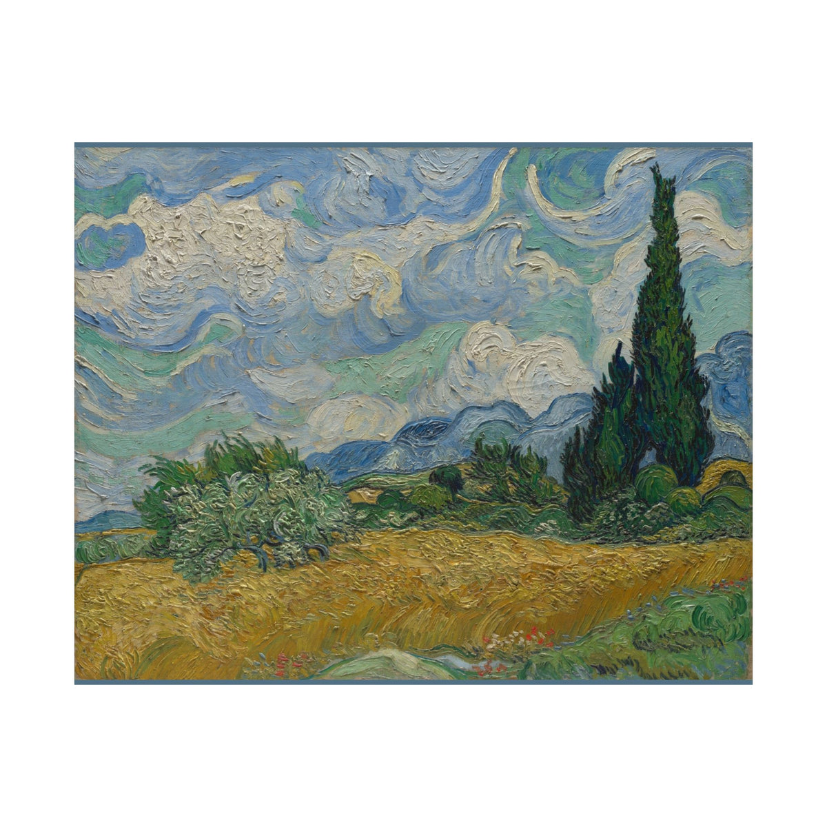 Vincent van Gogh 'Wheat Field with Cypresses' Poster