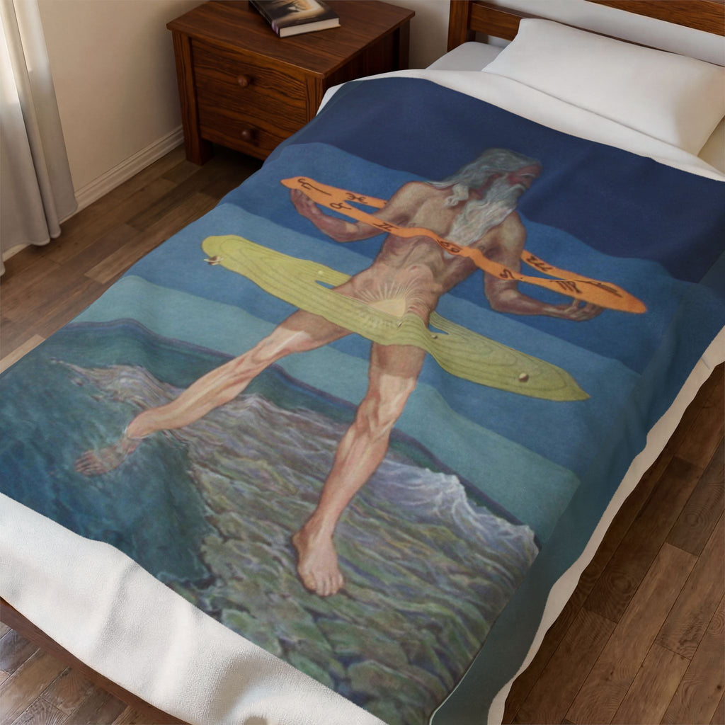The Grand Man of the Zohar Velveteen Plush Blanket