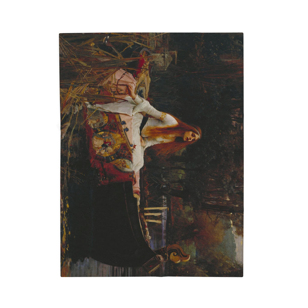 The Lady of Shalott Velveteen Plush Blanket