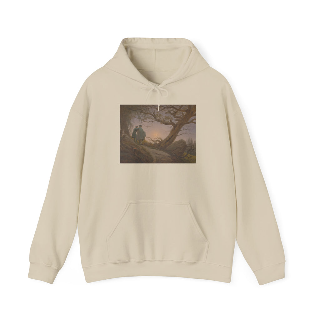 Two Men Contemplating the Moon Hoodie