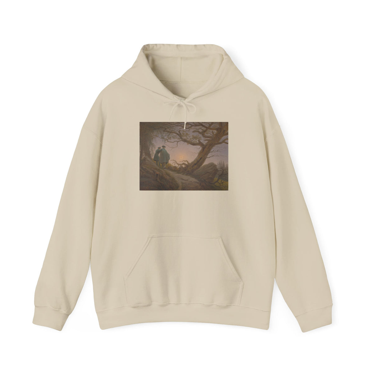Two Men Contemplating the Moon Hoodie