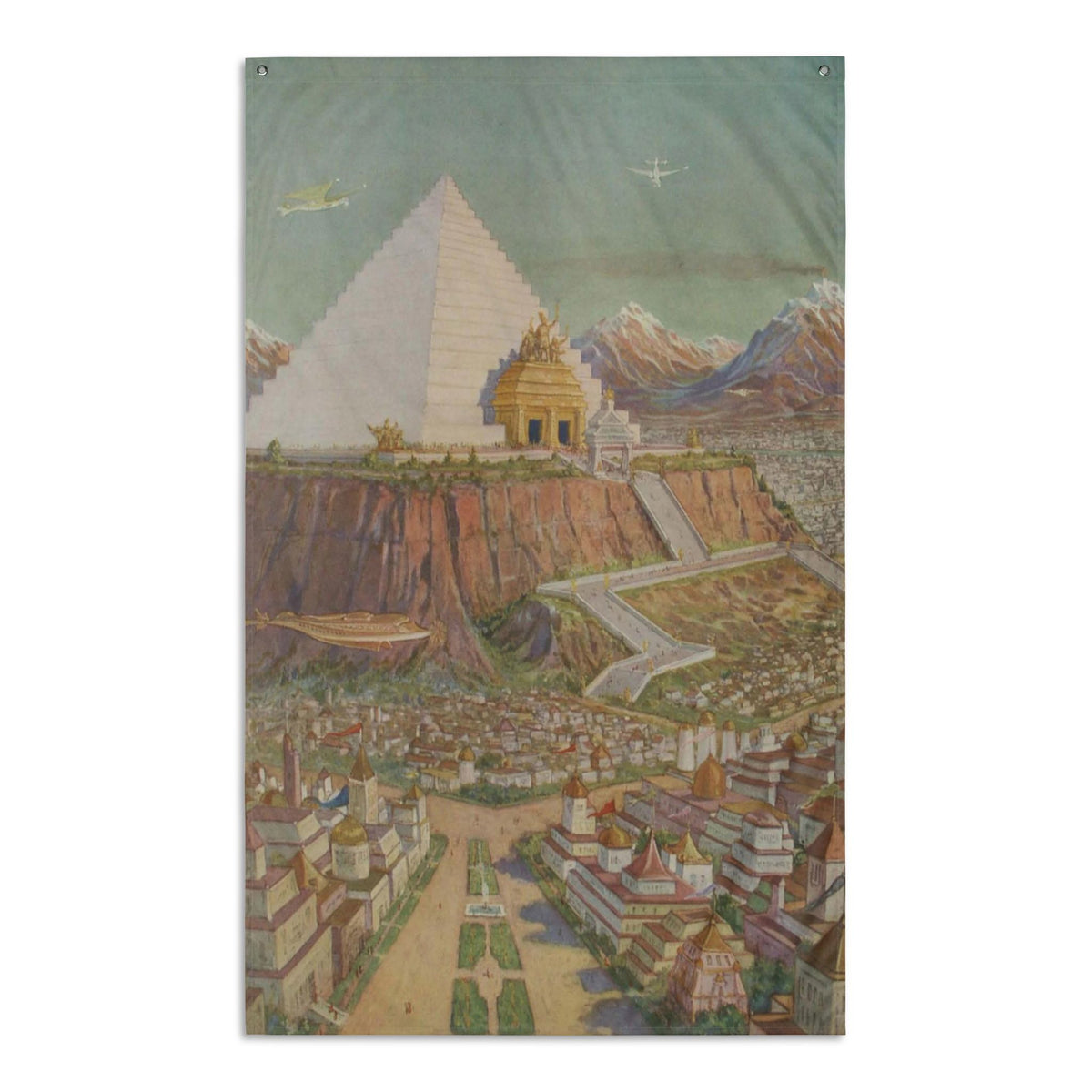 Atlantean Temple Banner Flag: Knapp Hanging Wall Flag, 34.5 x 56 in