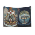 Rose Croix and Yggdrasil Wall Tapestry: Knapp Diptych
