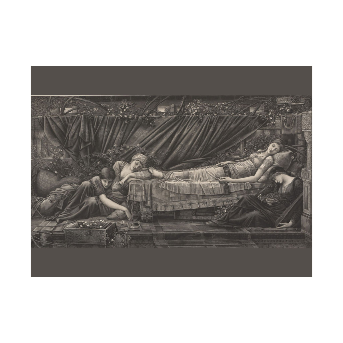 Edward Burne-Jones 'The Rose Bower, The Legend of the Briar Rose' Poster