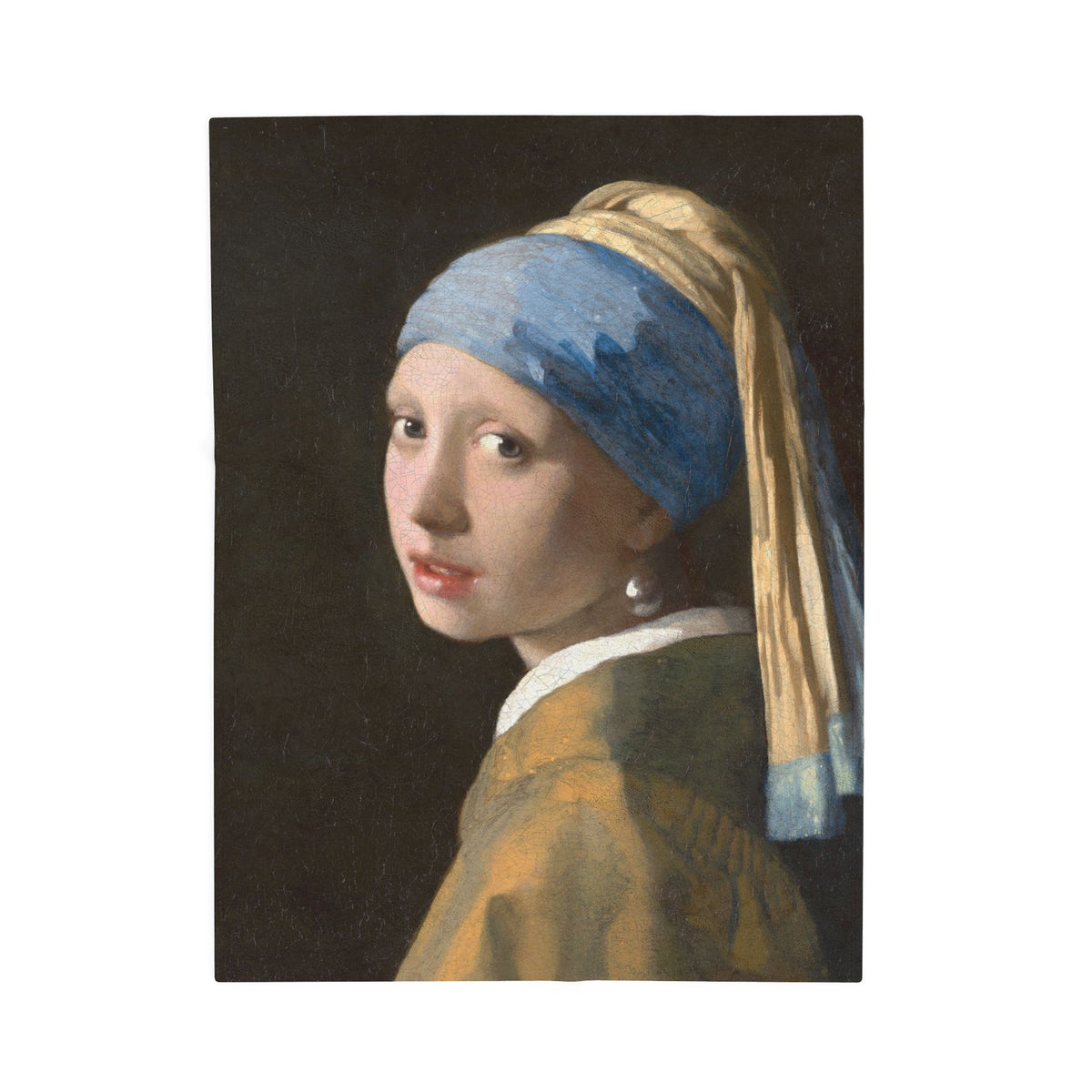Girl with a Pearl Earring Velveteen Plush Blanket
