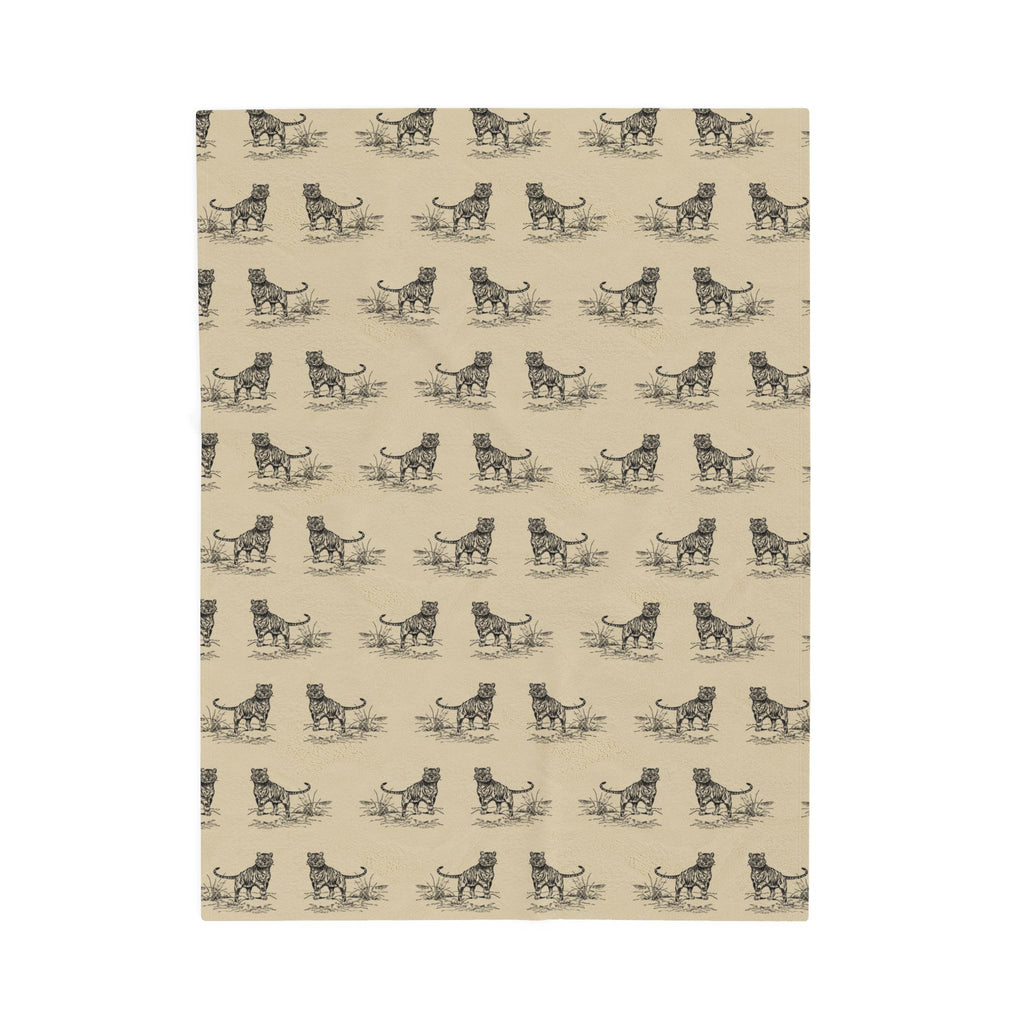Tiger Pattern Velveteen Plush Blanket