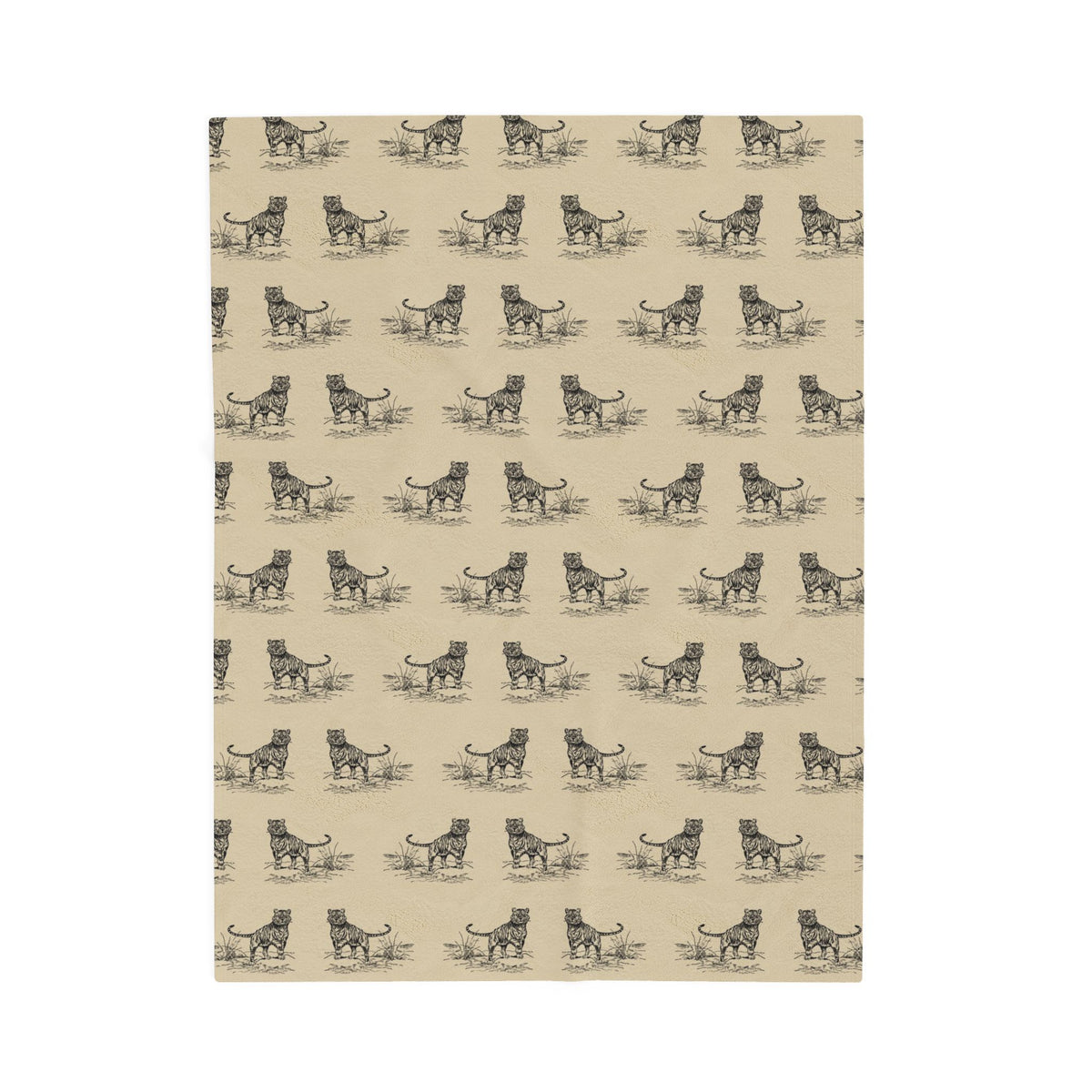 Tiger Pattern Velveteen Plush Blanket