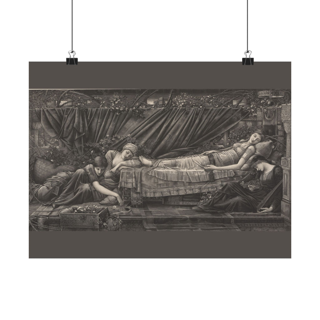 Edward Burne-Jones 'The Rose Bower, The Legend of the Briar Rose' Poster