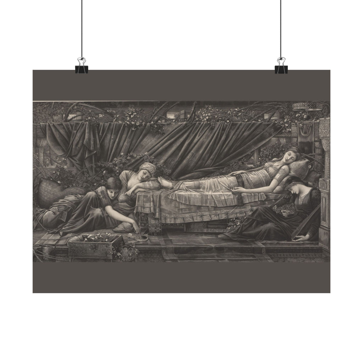 Edward Burne-Jones 'The Rose Bower, The Legend of the Briar Rose' Poster
