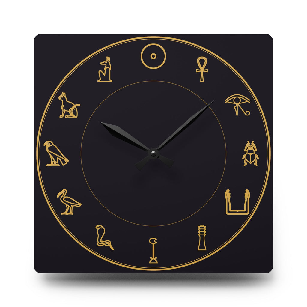Egyptian Hieroglyphs Wall Clock