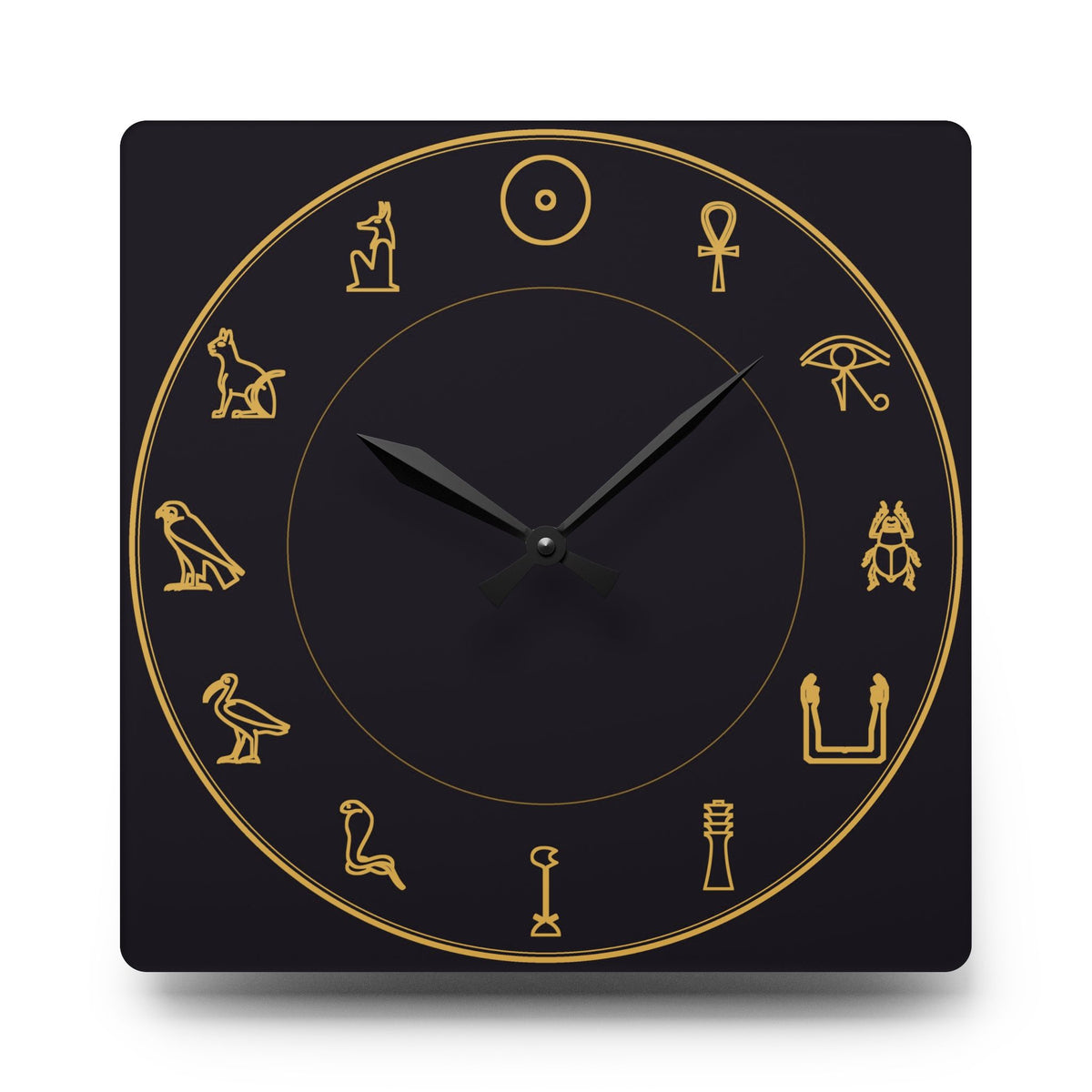 Egyptian Hieroglyphs Wall Clock