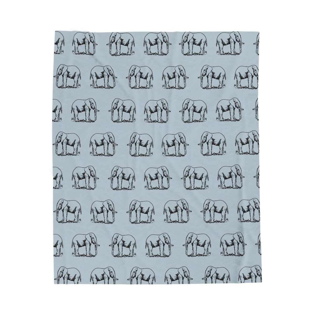 Elephant Pattern Velveteen Plush Blanket