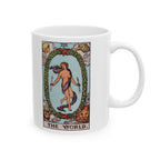 The World tarot card mug, Rider-Waite-Smith design, ceramic 11oz/15oz, view 1
