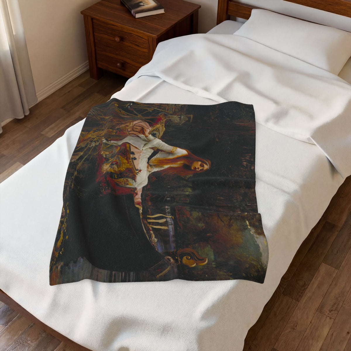 The Lady of Shalott Velveteen Plush Blanket