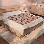 Sad Crow Pattern Velveteen Plush Blanket