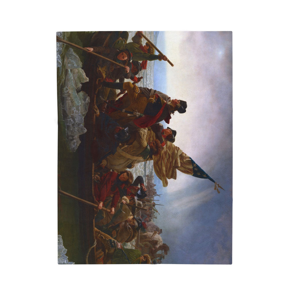 Washington Crossing the Delaware Velveteen Plush Blanket