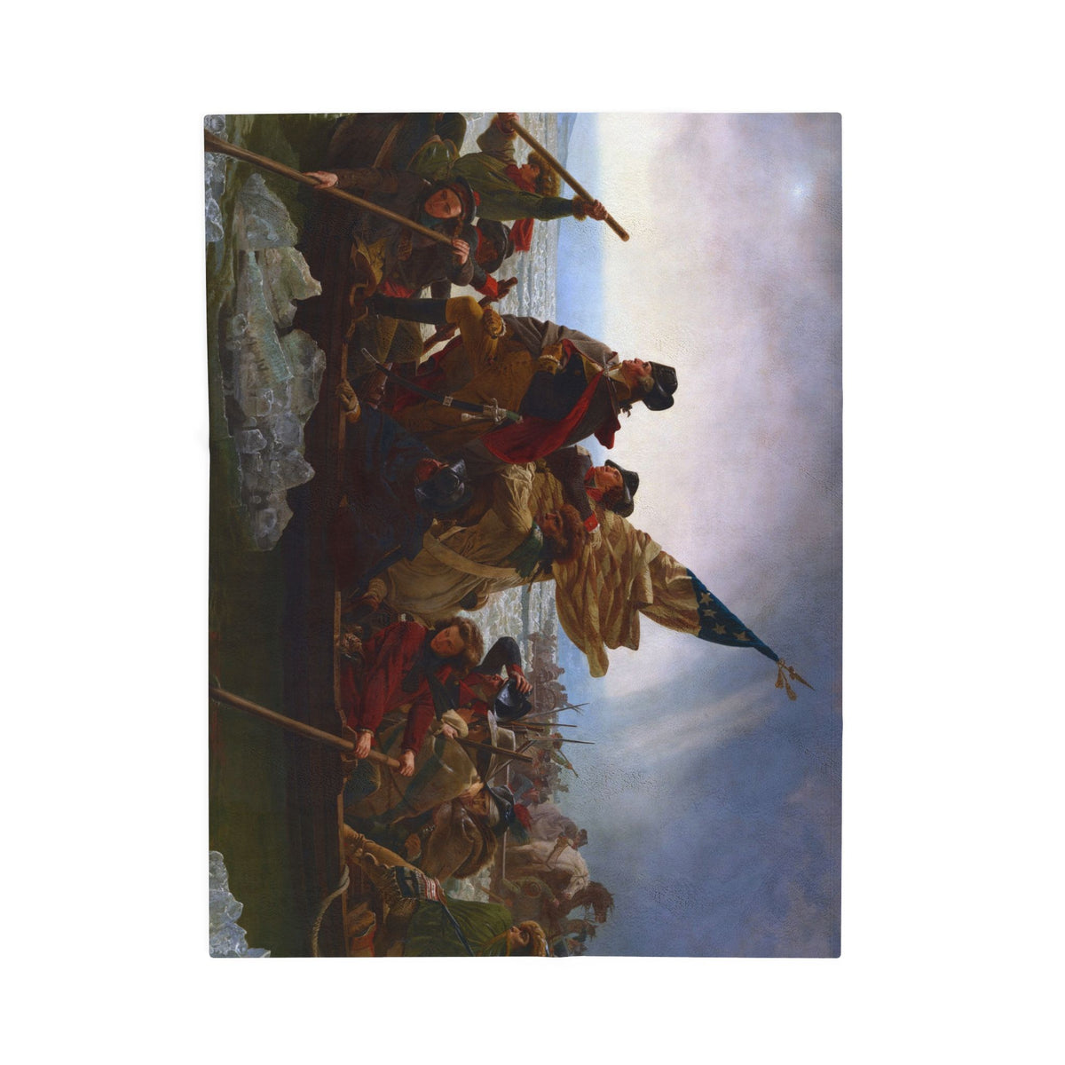 Washington Crossing the Delaware Velveteen Plush Blanket