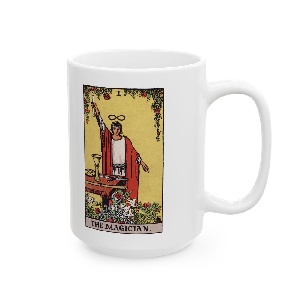 The Magician tarot card mug, Rider-Waite-Smith design, ceramic 11oz/15oz, view 3