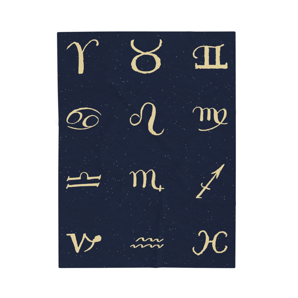 Zodiac Signs Velveteen Plush Blanket
