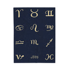 Zodiac Signs Velveteen Plush Blanket