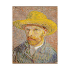 Vincent van Gogh 'Self-Portrait with a Straw Hat' Poster