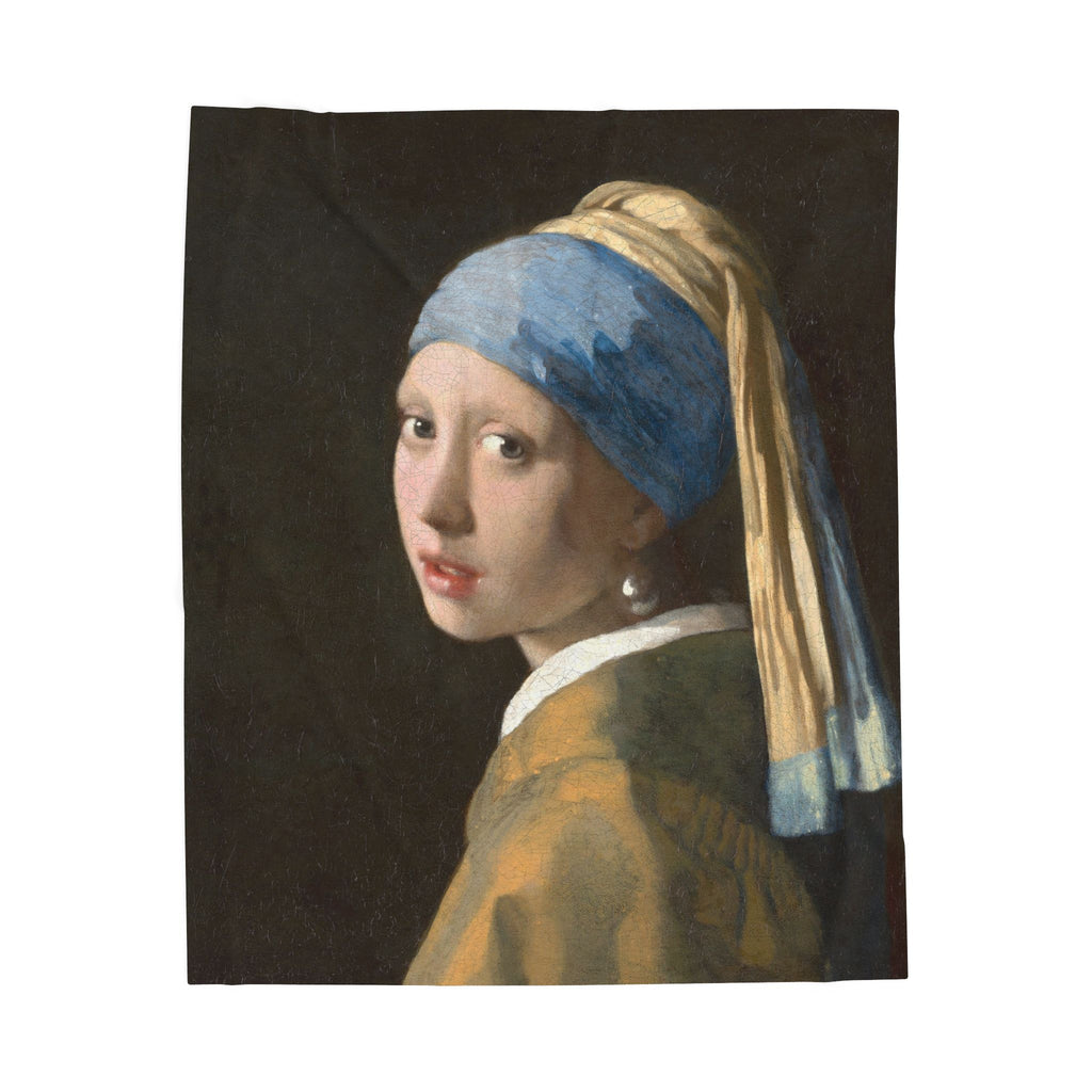 Girl with a Pearl Earring Velveteen Plush Blanket