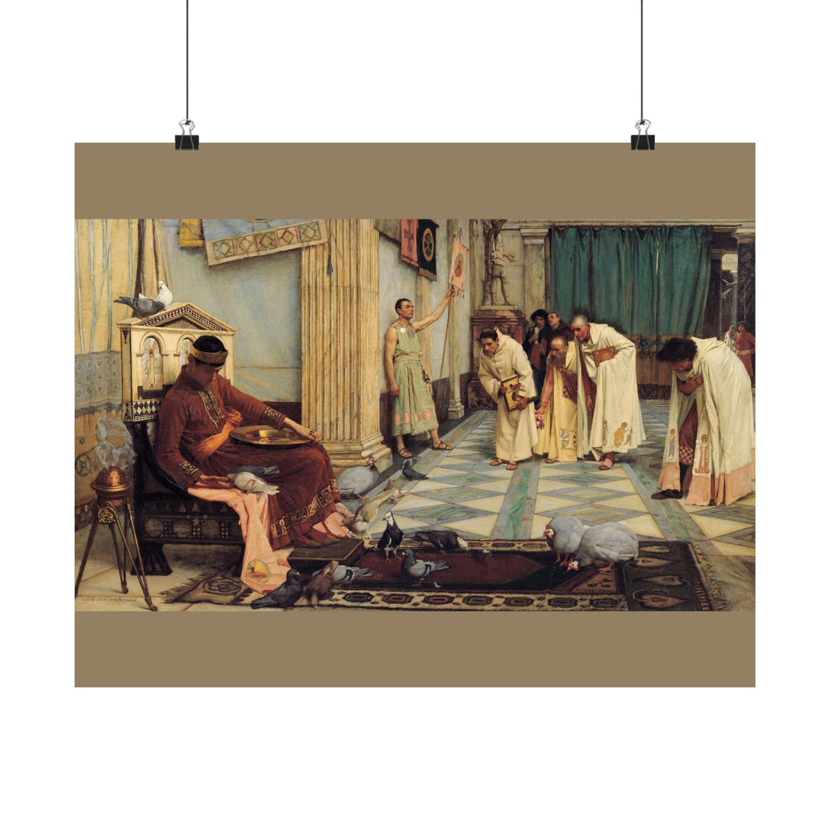 John William Waterhouse 'The Favourites of the Emperor Honorius' Poster