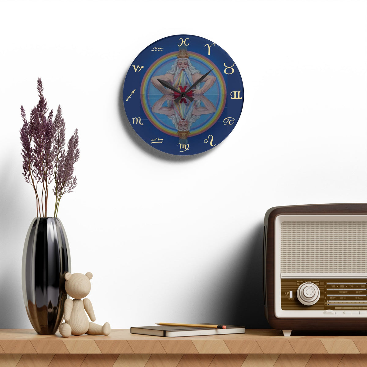 J. Augustus Knapp 'Microcosm and Macrocosm' Zodiac Wall Clock