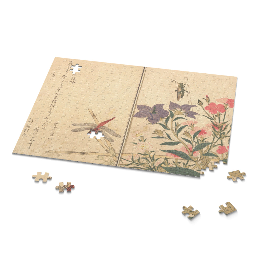 Kitagawa Utamaro 'Red Dragonfly and Locust' Jigsaw Puzzle