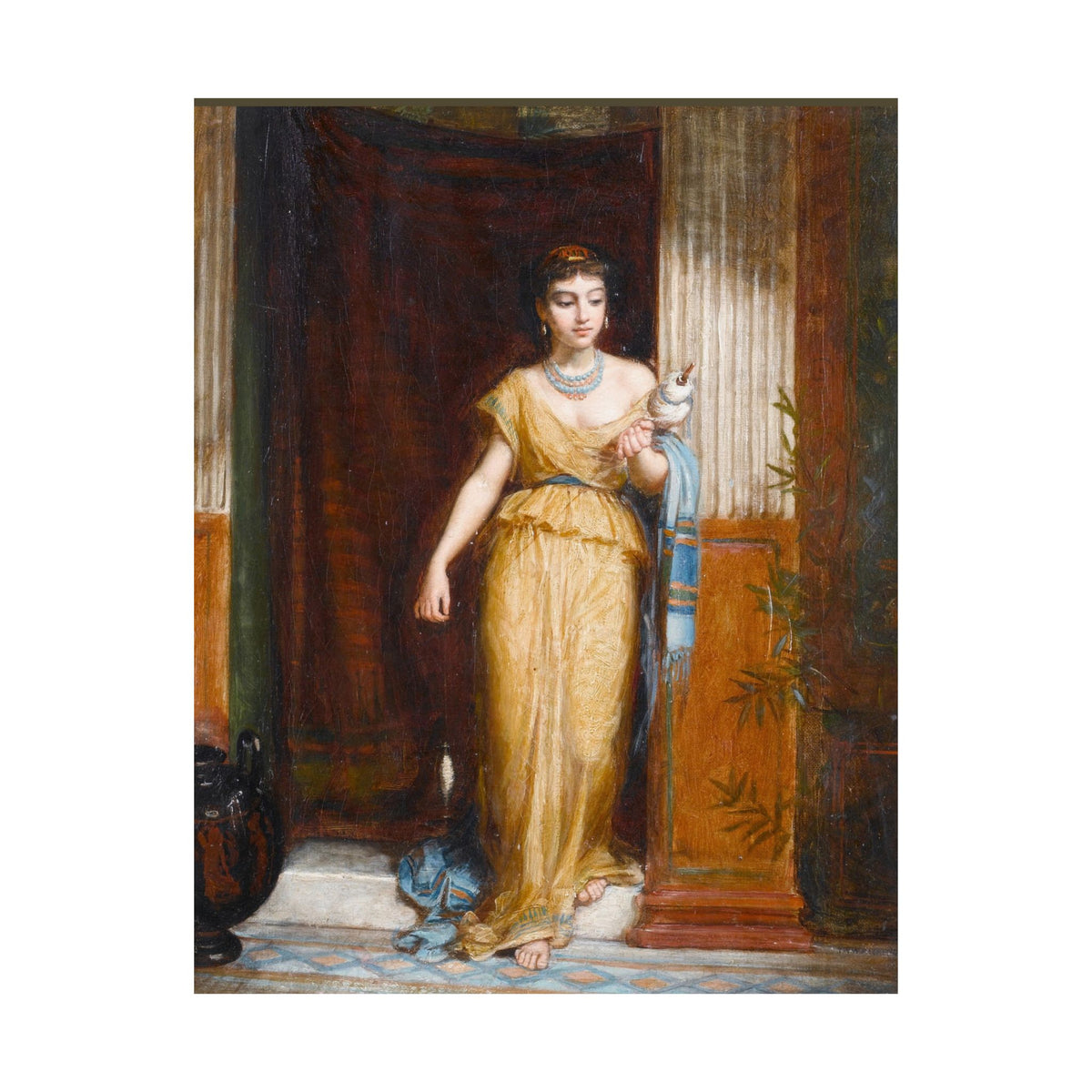 John William Waterhouse 'The Spinner' Poster