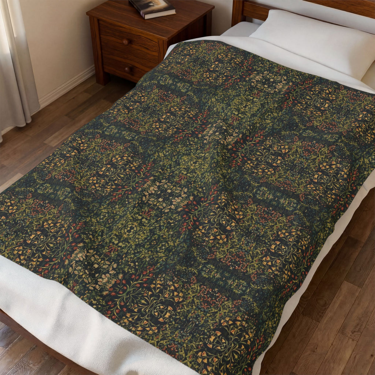 Millefleur Tapestry Velveteen Plush Blanket