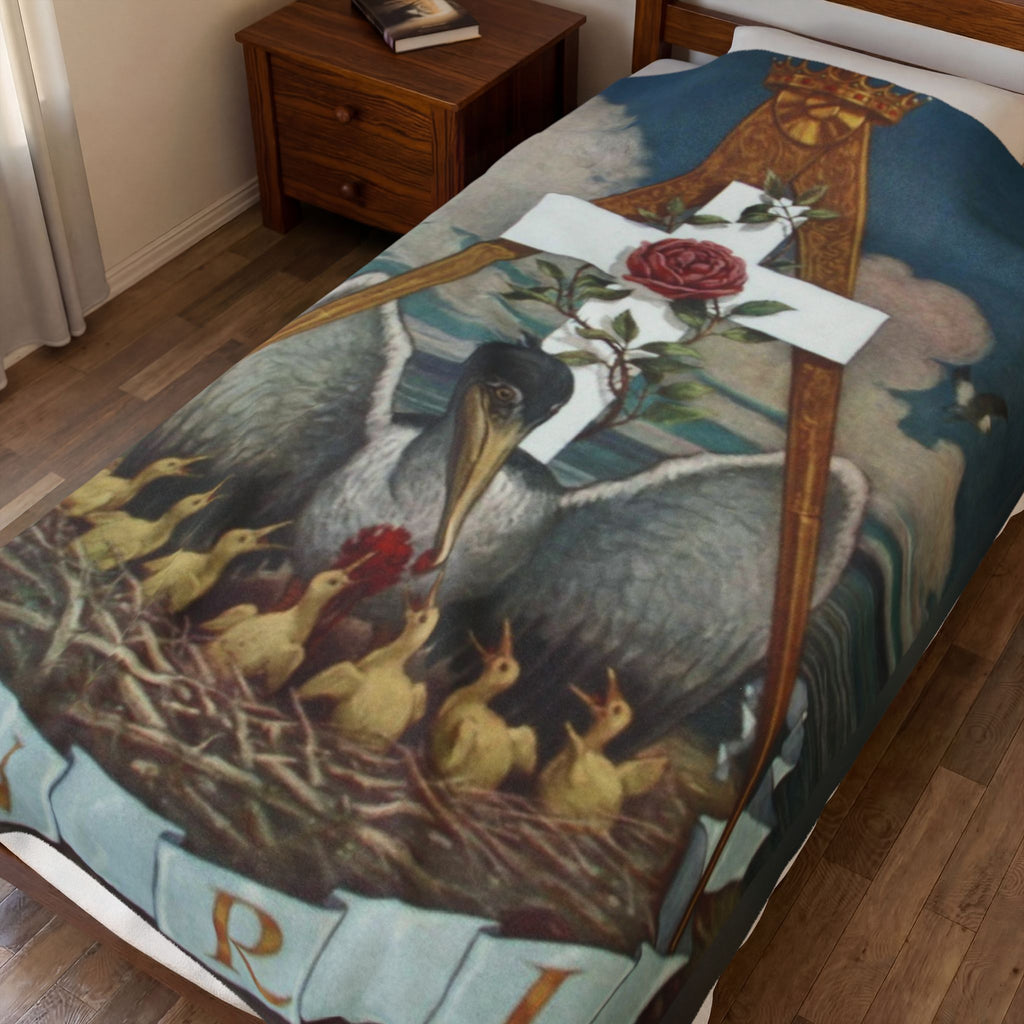 Jewel of the Rose Croix Velveteen Plush Blanket