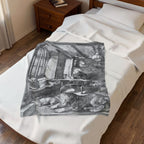 Saint Jerome in His Study Velveteen Plush Blanket