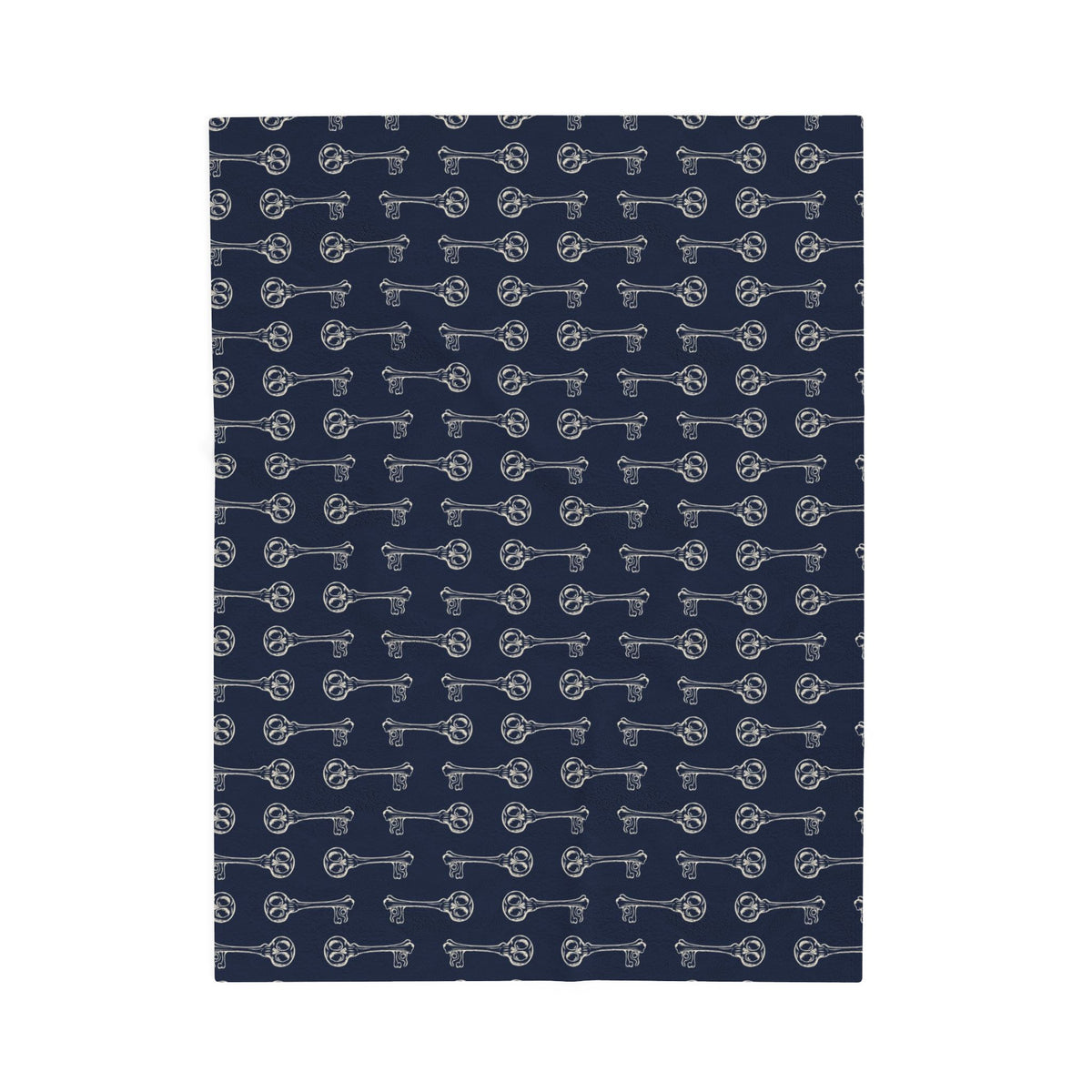 Skeleton Key Pattern Velveteen Plush Blanket