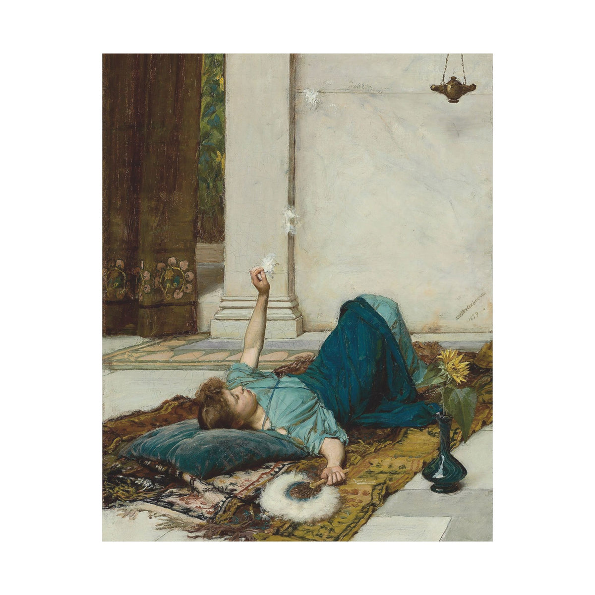 John William Waterhouse 'It's Sweet Doing Nothing' Poster