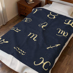Zodiac Signs Velveteen Plush Blanket