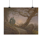 Caspar David Friedrich 'Two Men Contemplating the Moon' Poster