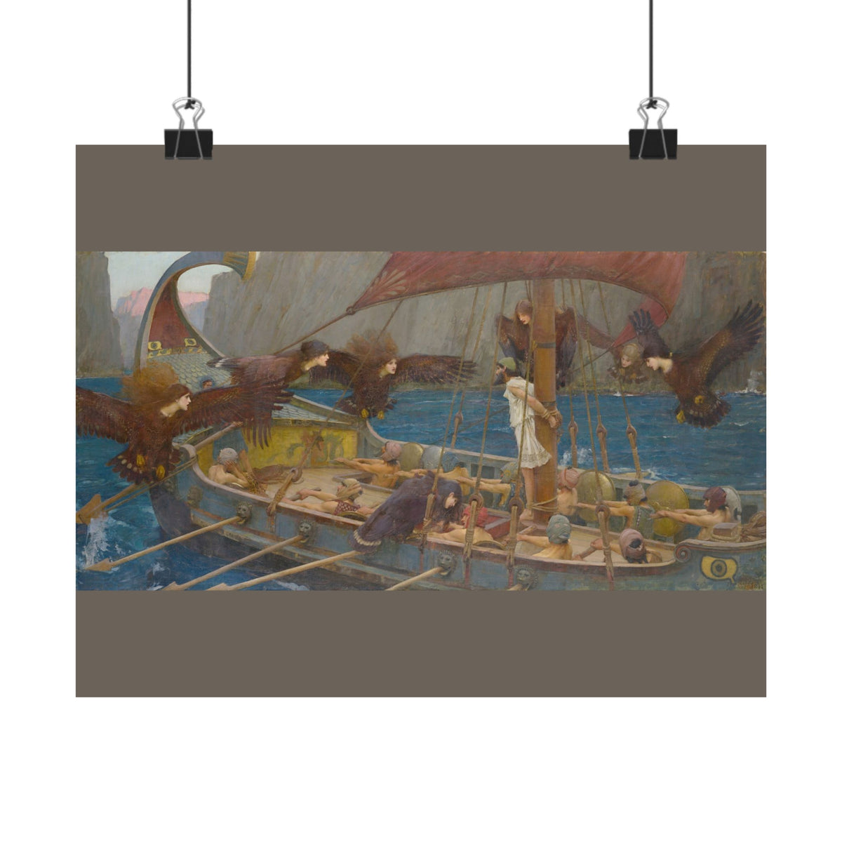 John William Waterhouse 'Ulysses and the Sirens' Poster