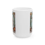 The World tarot card mug, Rider-Waite-Smith design, ceramic 11oz/15oz, view 5