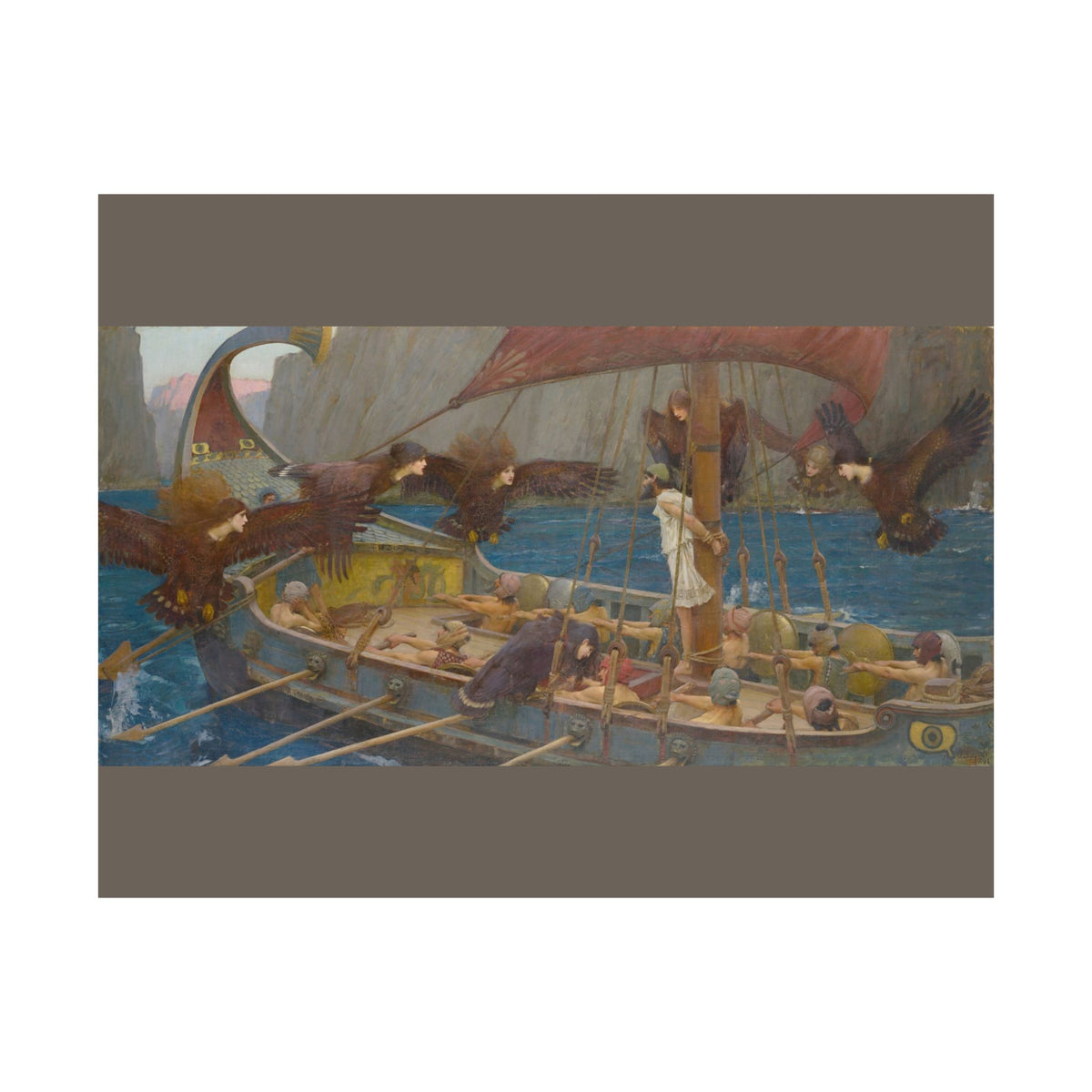 John William Waterhouse 'Ulysses and the Sirens' Poster